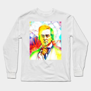 George Perkins Marsh Colourful Portrait | George Perkins Marsh Artwork 12 Long Sleeve T-Shirt